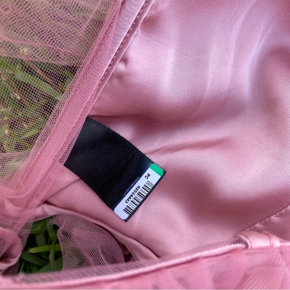 REVOLVE NBD SILAS TULLE Pink Ruffle Halter Top S - Picture 7 of 8